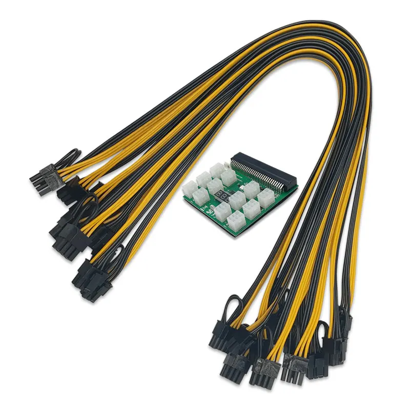 Breakout Board Adapter 12pcs 6P Male to (6+2)8P Male Power Cable 12V PCI-E Power Supply Circuitboard For GPU Ethereum Break
Breakout Board Adapter 12pcs 6P Male to (6+2)8P Male Power Cable 12V PCI-E Power Supply Circuitboard For GPU Ethereum Break