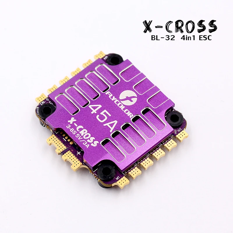 Flycolor X-Cross BL-32 45A 4in1 ESC 3-6S High-performance processor Support DSHOT digital signal FPV UAV ESC
Flycolor X-Cross BL-32 45A 4in1 ESC 3-6S High-performance processor Support DSHOT digital signal FPV UAV ESC