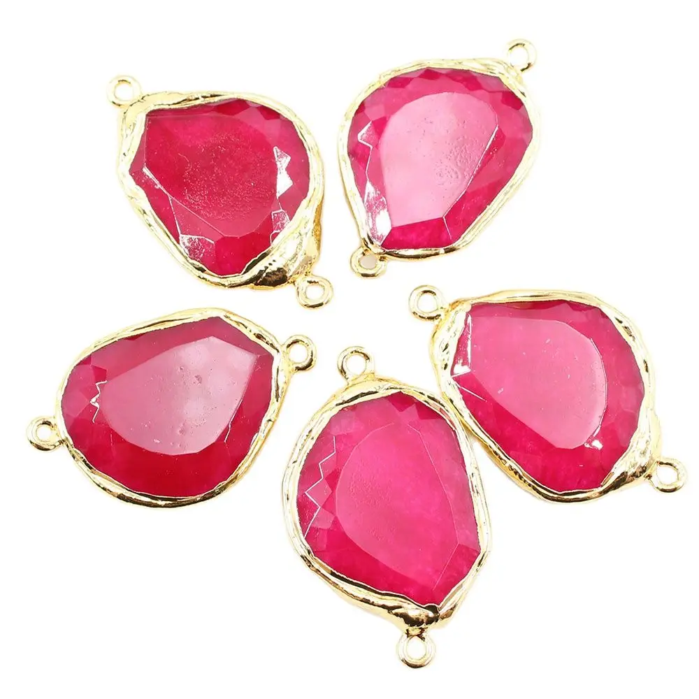 APDGG 5Pcs 20x32mm Natural Rose Agates Gold Plated Nugget Real Gems Pendant Connector For Necklace Bracelet Earrings Jewelry DIY
APDGG 5Pcs 20x32mm Natural Rose Agates Gold Plated Nugget Real Gems Pendant Connector For Necklace Bracelet Earrings Jewelry DIY