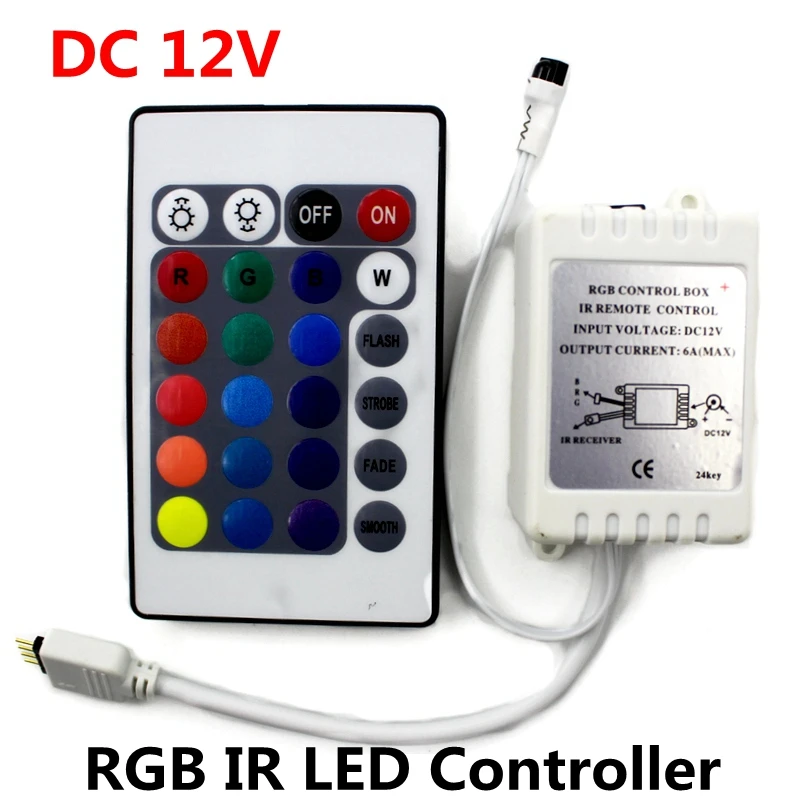 DC 12V RGB ИК пульт дистанционного управления 24 клавиши для светодиодной ленты SMD 2835/3528/5050/5730
DC 12V RGB ИК пульт дистанционного управления 24 клавиши для светодиодной ленты SMD 2835/3528/5050/5730