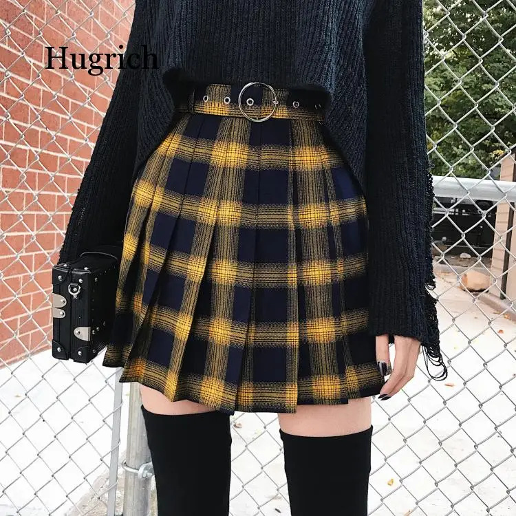 Summer Autumn Harajuku Women Fashion Skirts Cute Yellow Black Red Pleated Skirt Punk Style High Waist Female Mini Short Skirt
Summer Autumn Harajuku Women Fashion Skirts Cute Yellow Black Red Pleated Skirt Punk Style High Waist Female Mini Short Skirt