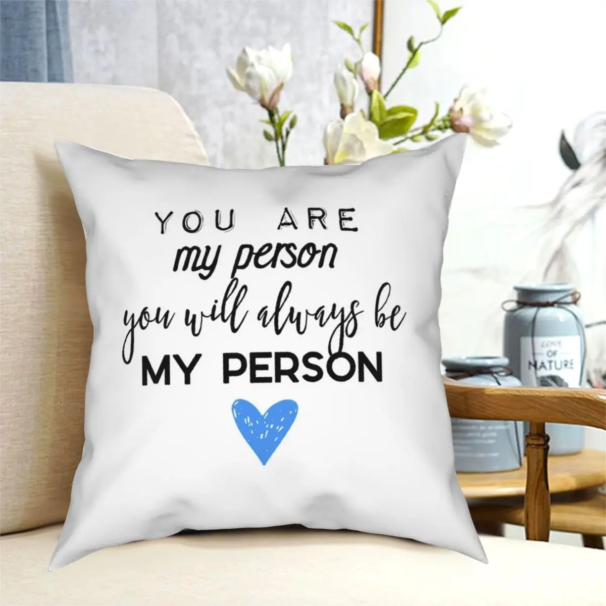 Декоративный чехол для подушки You Are My Person, с принтом, на молнии, 45*45 см
Декоративный чехол для подушки You Are My Person, с принтом, на молнии, 45*45 см