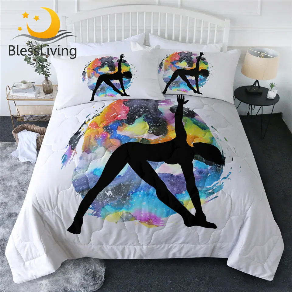 BlessLiving Yoga Duvet Cover Set Sports Bed Cover Colorful Bedding Set Black Body Bedspreads 3pcs Drop Ship Modern Home Decor
BlessLiving Yoga Duvet Cover Set Sports Bed Cover Colorful Bedding Set Black Body Bedspreads 3pcs Drop Ship Modern Home Decor