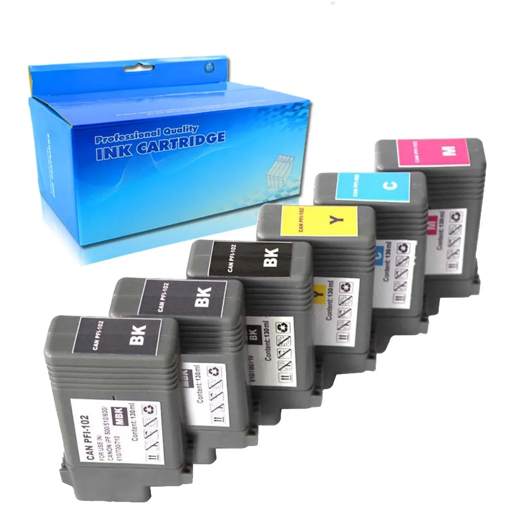 Compatible Ink Cartridge PFI102 For Canon IPF500 510 700 710 720 760 650 655 750 755 600 605 610
Compatible Ink Cartridge PFI102 For Canon IPF500 510 700 710 720 760 650 655 750 755 600 605 610