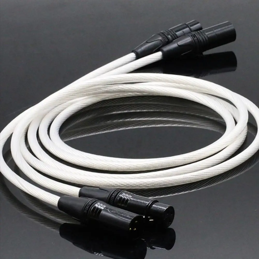 Thouliess Pair HIFI neutrik XLR Balance Cable Hi-end Pure Silver 7NOCC Cable 2 XLR Male to 2 XLR Female Cable Balance line Cord
Thouliess Pair HIFI neutrik XLR Balance Cable Hi-end Pure Silver 7NOCC Cable 2 XLR Male to 2 XLR Female Cable Balance line Cord