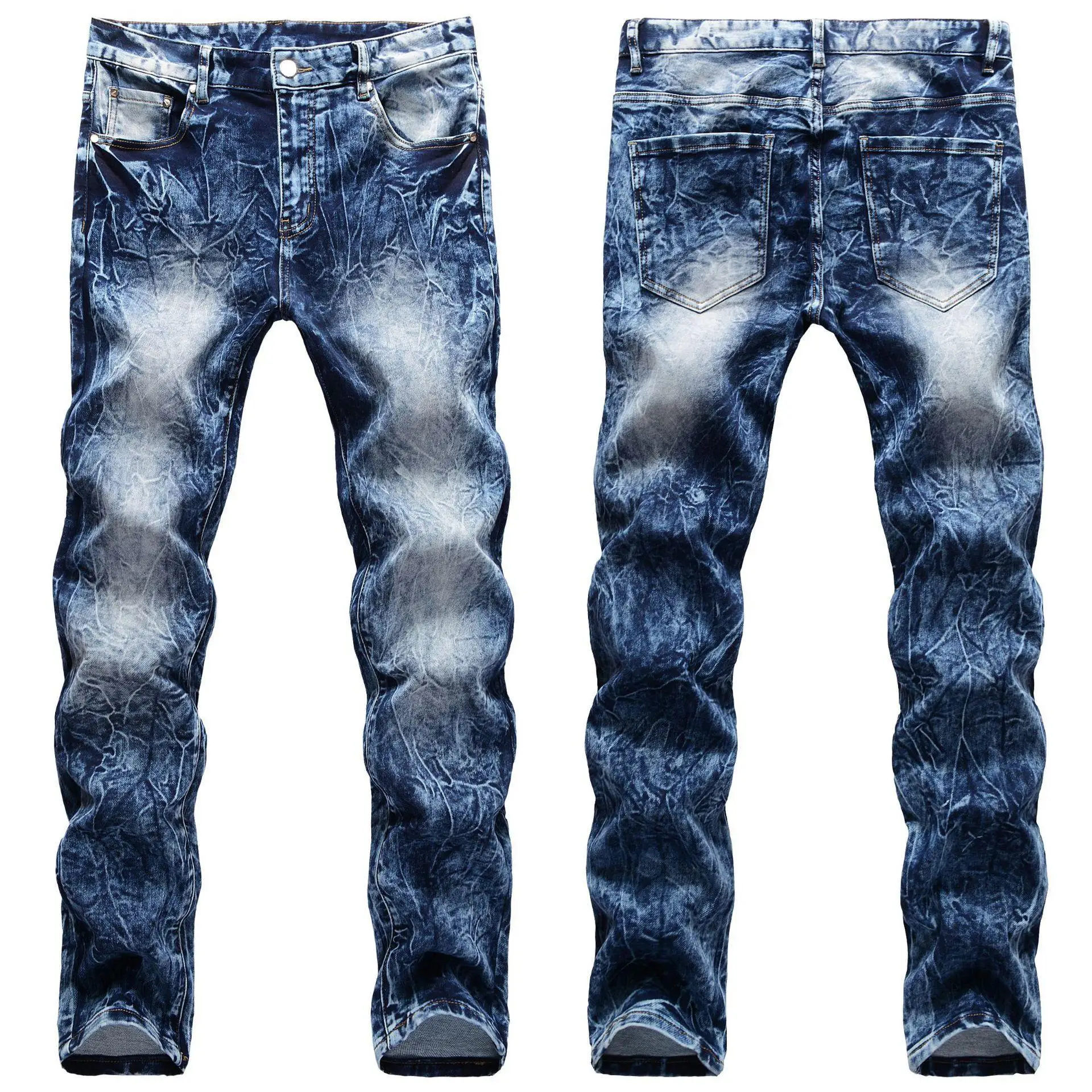 European and American street blue trendy men comfortable stretch irregular pattern fabric craft jeans men trouser
European and American street blue trendy men comfortable stretch irregular pattern fabric craft jeans men trouser