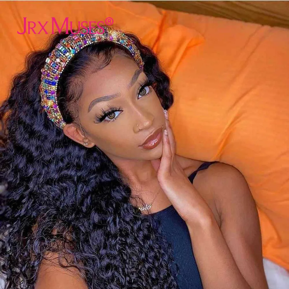 Headband Curly Human Hair Wigs Peruvian Scarf Wig Natural Black Half Wigs For Black Women Water Wave Wet And Wavy Long Hair Wigs
Headband Curly Human Hair Wigs Peruvian Scarf Wig Natural Black Half Wigs For Black Women Water Wave Wet And Wavy Long Hair Wigs