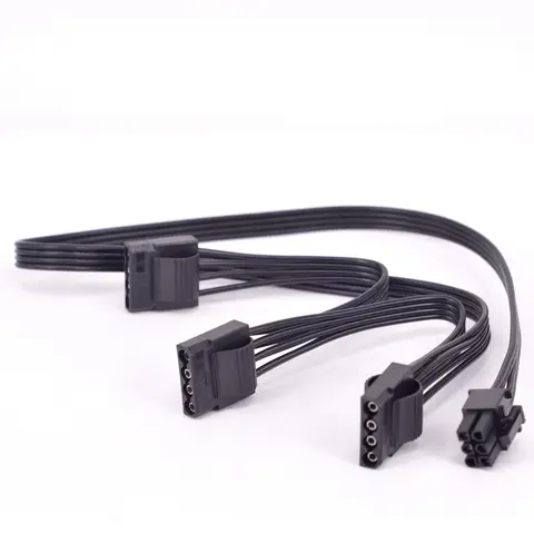 Câble d'alimentation femelle PCI-e 6 broches 1 à 3 IDE, adaptateur GPU VGA, carte 6 broches à 4 broches Molex, Port multiplicateur pour Seasonic KM3 Series
