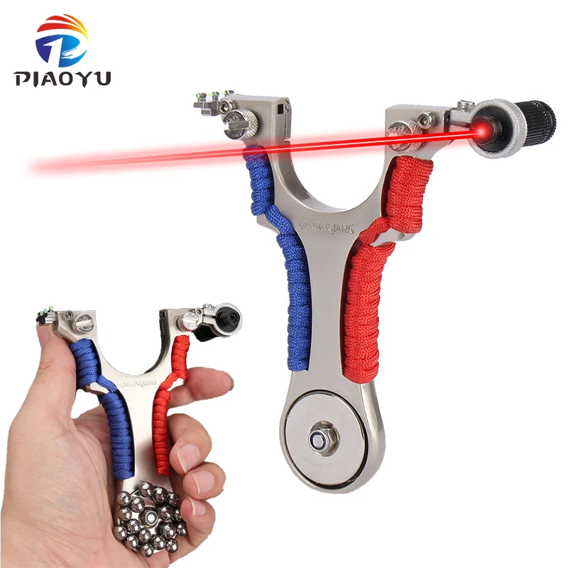 Rotatable Laser Slingshot Infrared Aiming Catapult with Rubber Band + Mud Ball Outdoor Shooting Game Sling Shot Set
Rotatable Laser Slingshot Infrared Aiming Catapult with Rubber Band + Mud Ball Outdoor Shooting Game Sling Shot Set