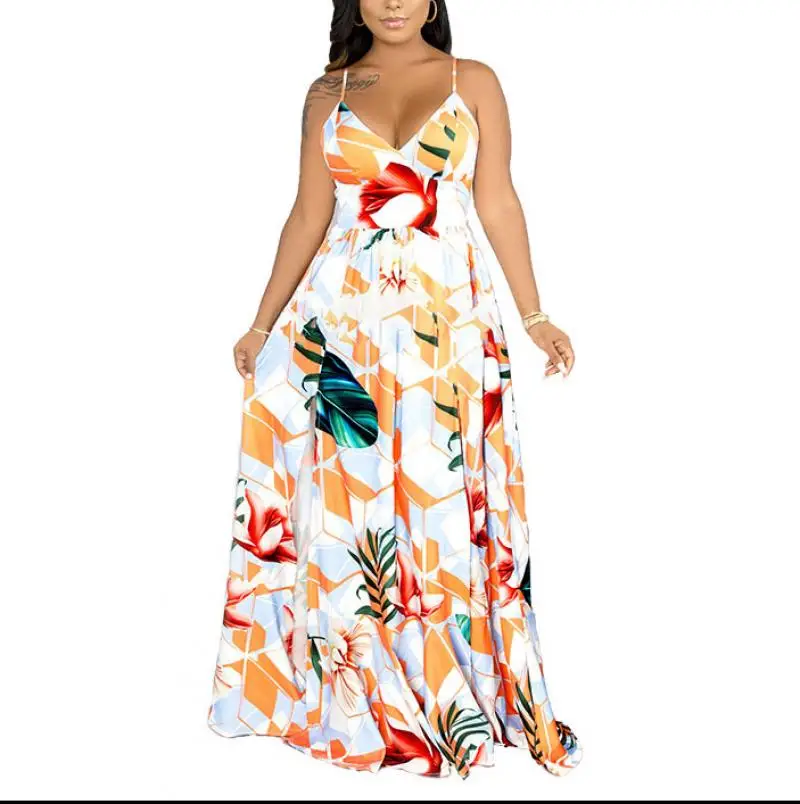 Hot Boho Spaghetti Straped Swing Long Dresses For Women Summer Beach Dress Female Summer Holiday Beach Sea Side Print Sun Dress
Hot Boho Spaghetti Straped Swing Long Dresses For Women Summer Beach Dress Female Summer Holiday Beach Sea Side Print Sun Dress