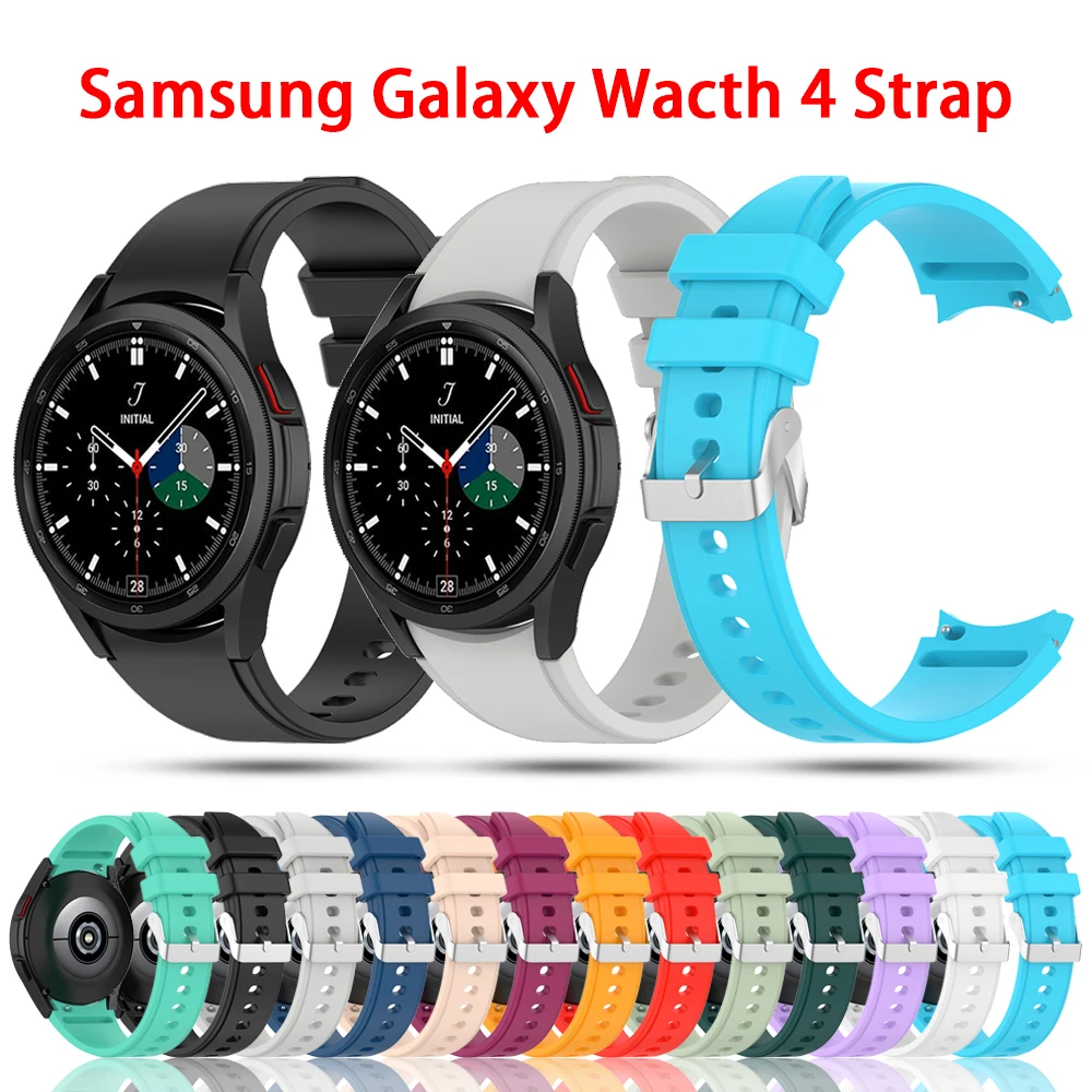 20mm soft Silicone WatchBand for Samsung Galaxy Watch4 classic 42MM/46mm Original Strap For Galaxy watch 4 40MM/44mm Bracelet
20mm soft Silicone WatchBand for Samsung Galaxy Watch4 classic 42MM/46mm Original Strap For Galaxy watch 4 40MM/44mm Bracelet