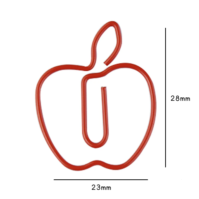 Red Apple Shaped Paper Clips Colorful Bookmark Planner Clips Office Accessories Stationery Klips for Business Supplies
Red Apple Shaped Paper Clips Colorful Bookmark Planner Clips Office Accessories Stationery Klips for Business Supplies