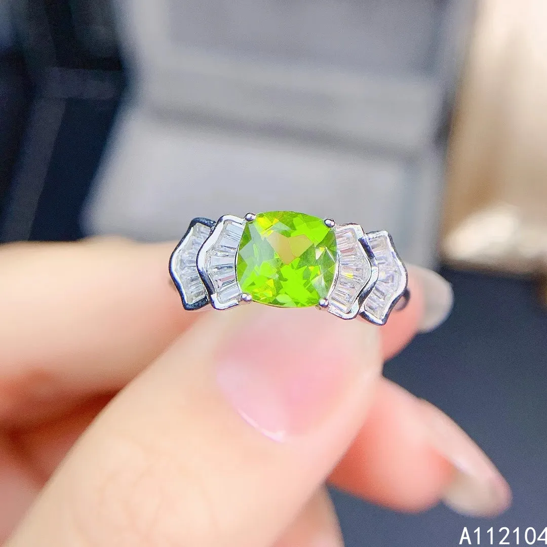 KJJEAXCMY fine jewelry 925 sterling silver inlaid natural Peridot women elegant vintage square Chinese style gem ring support de
KJJEAXCMY fine jewelry 925 sterling silver inlaid natural Peridot women elegant vintage square Chinese style gem ring support de