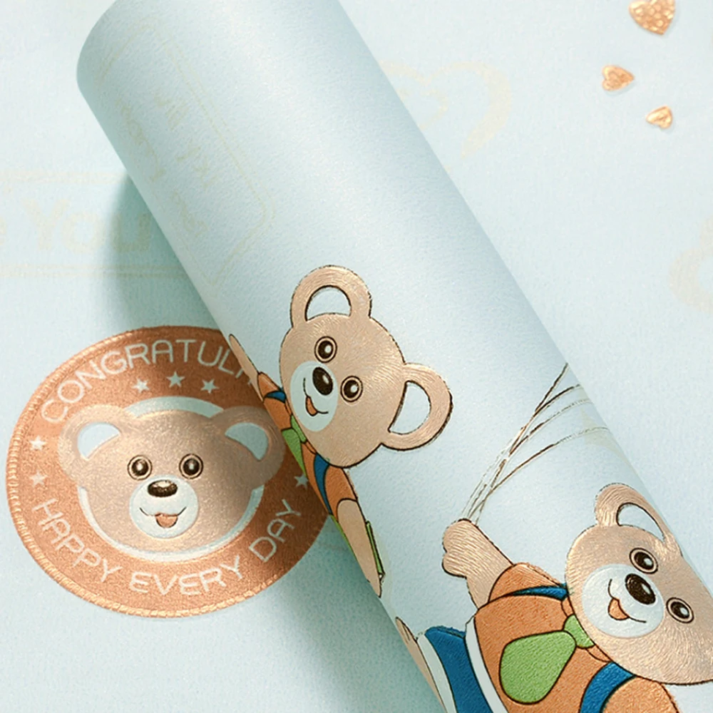 Q QIHANG Modern Cartoon Bear 3D Thick Non-woven Warm Children's Room Bedroom Wallpaper Blue Color 0.53m*10m=5.3m2
Q QIHANG Modern Cartoon Bear 3D Thick Non-woven Warm Children's Room Bedroom Wallpaper Blue Color 0.53m*10m=5.3m2
