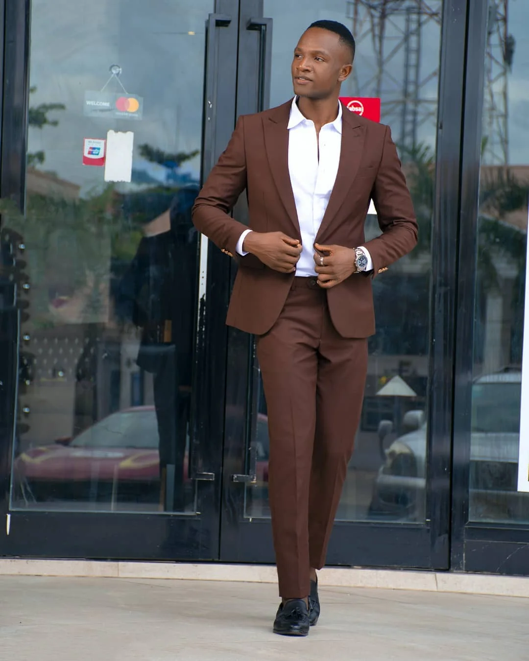 Fashion Wedding Suit For Men Brown Slim Fit 2 Piece Custom Made Plus Size Formal Best Man Party Tuxedo Set
Fashion Wedding Suit For Men Brown Slim Fit 2 Piece Custom Made Plus Size Formal Best Man Party Tuxedo Set