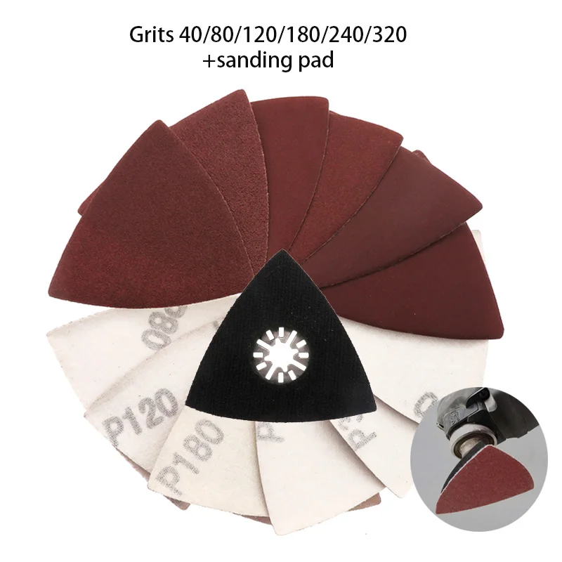 31pcs Grinding Triangle Oscillating Sandpaper Sanding Discs Hook Loop 80/ 120/ 180/ 240/ 320/40 Grit For Multimaster
31pcs Grinding Triangle Oscillating Sandpaper Sanding Discs Hook Loop 80/ 120/ 180/ 240/ 320/40 Grit For Multimaster