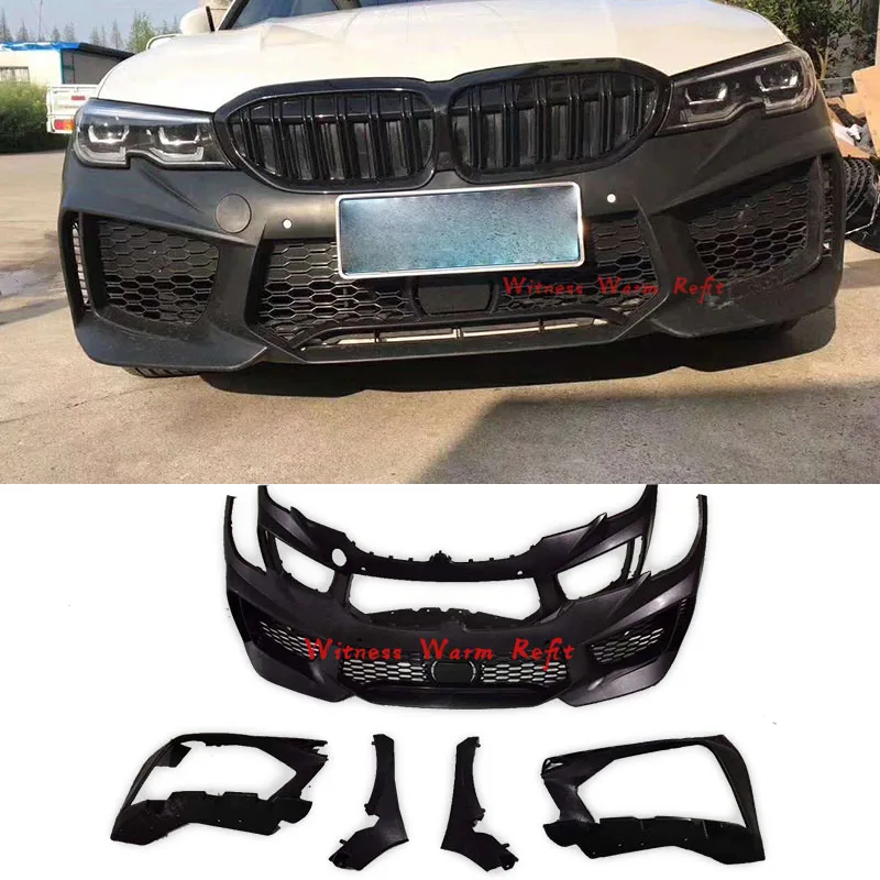 ПП Неокрашенный передний бампер для Bmw 3 серии G20 G28 320 325 330 комплект кузова автомобиля Стайлинг автомобиля 2020
ПП Неокрашенный передний бампер для Bmw 3 серии G20 G28 320 325 330 комплект кузова автомобиля Стайлинг автомобиля 2020