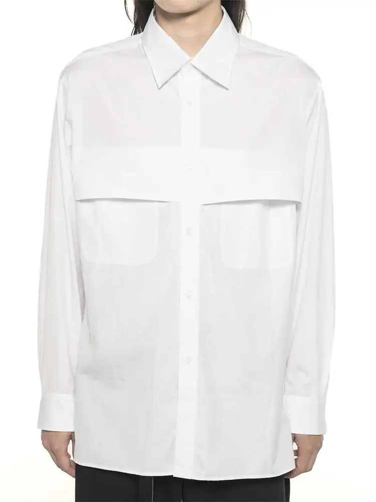 Men's Long Sleeve Shirt Spring And Autumn New Solid Color Pocket Decoration Neutral Casual Versatile Loose Oversized Shirt
Men's Long Sleeve Shirt Spring And Autumn New Solid Color Pocket Decoration Neutral Casual Versatile Loose Oversized Shirt