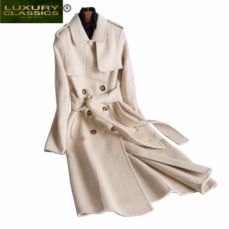 Coat Autumn Elegant Wool Women Winter Woman Coats 2021 Korean Fashion Ladies Cashmere Long Jacket Belt Slim Outwear 020LW
Coat Autumn Elegant Wool Women Winter Woman Coats 2021 Korean Fashion Ladies Cashmere Long Jacket Belt Slim Outwear 020LW