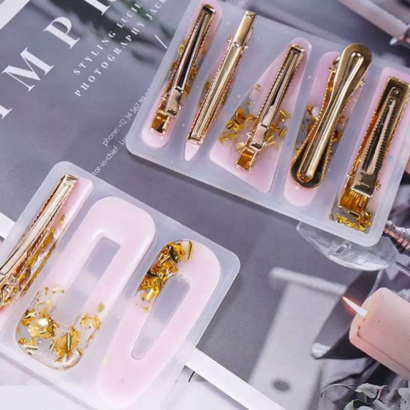 Crystal Epoxy Resin Mold Hair Clip Barrette Casting Silicone Mould DIY Crafts Jewelry Hairpin Making Tools
Crystal Epoxy Resin Mold Hair Clip Barrette Casting Silicone Mould DIY Crafts Jewelry Hairpin Making Tools