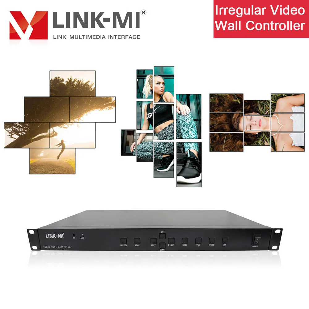 LINK-MI Irregular Video Wall Controller for 9 Displays HDMI VGA USB AV Inputs HD TV Wall Processor
LINK-MI Irregular Video Wall Controller for 9 Displays HDMI VGA USB AV Inputs HD TV Wall Processor