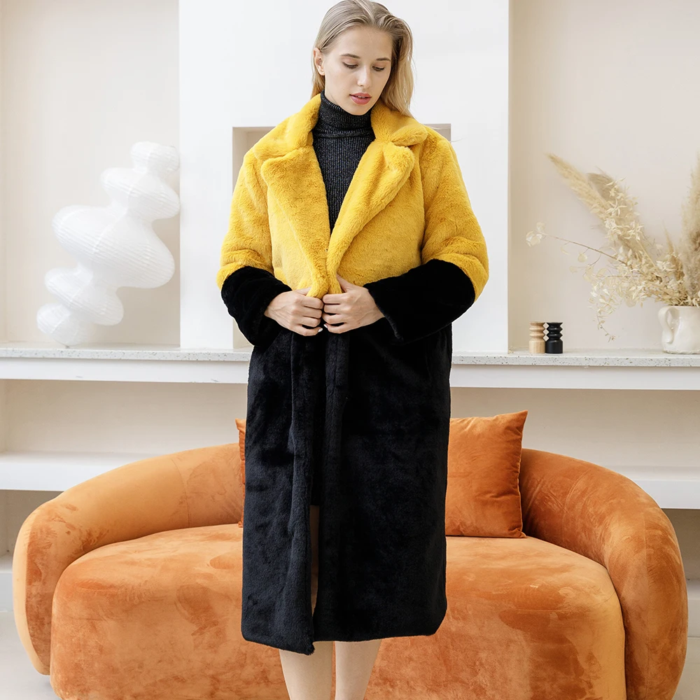 Winter Faux Fur Coat Women High Quality Rabbit Luxury Long Jacket Loose Lapel Overcoat Thick Warm Plus Size Female Plush
Winter Faux Fur Coat Women High Quality Rabbit Luxury Long Jacket Loose Lapel Overcoat Thick Warm Plus Size Female Plush