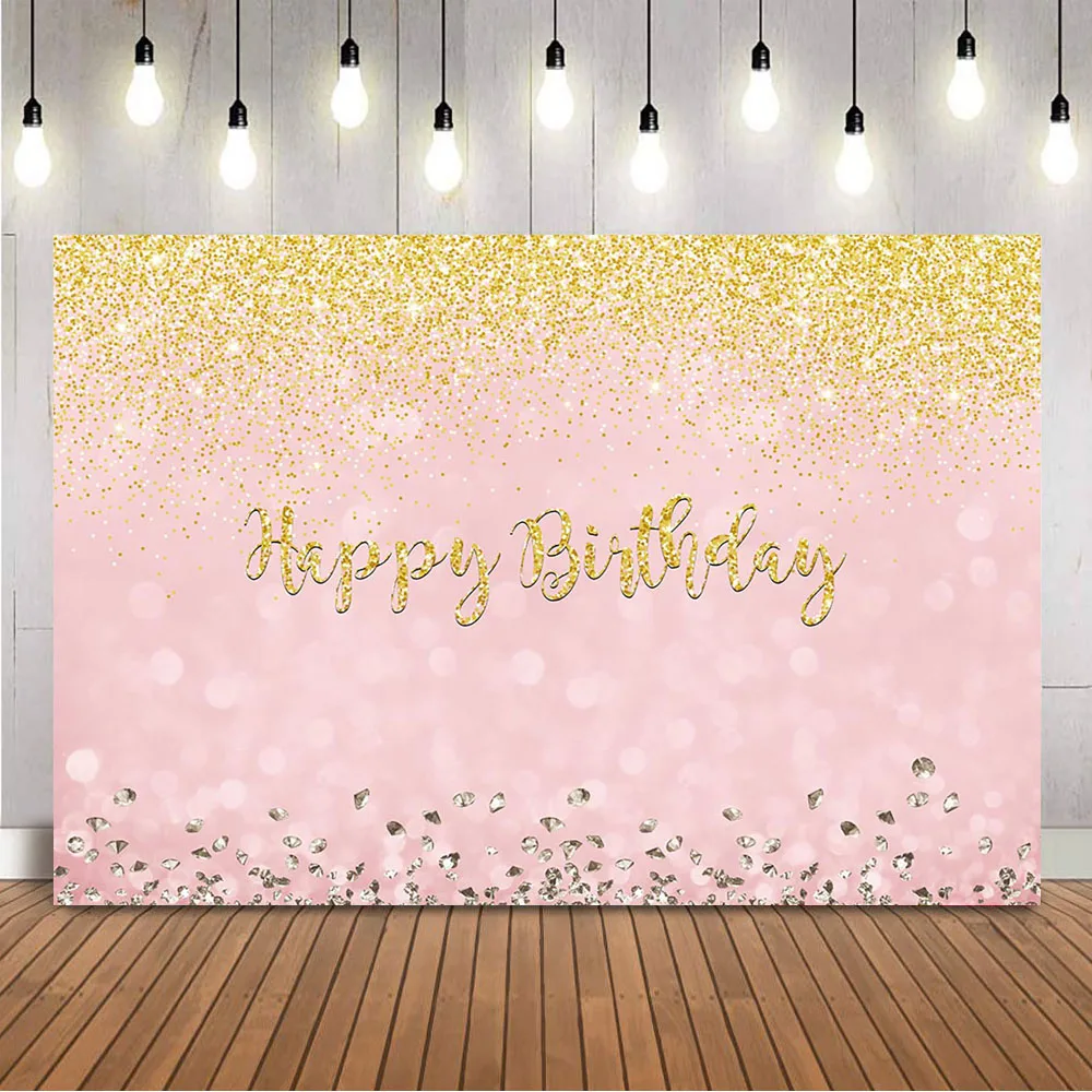 Gold Glitter Birthday Backdrop Adult Women Girls Birthday Background for Photo Studio Sliver Diamonds Pink Bokeh Photo Backdrop
Gold Glitter Birthday Backdrop Adult Women Girls Birthday Background for Photo Studio Sliver Diamonds Pink Bokeh Photo Backdrop