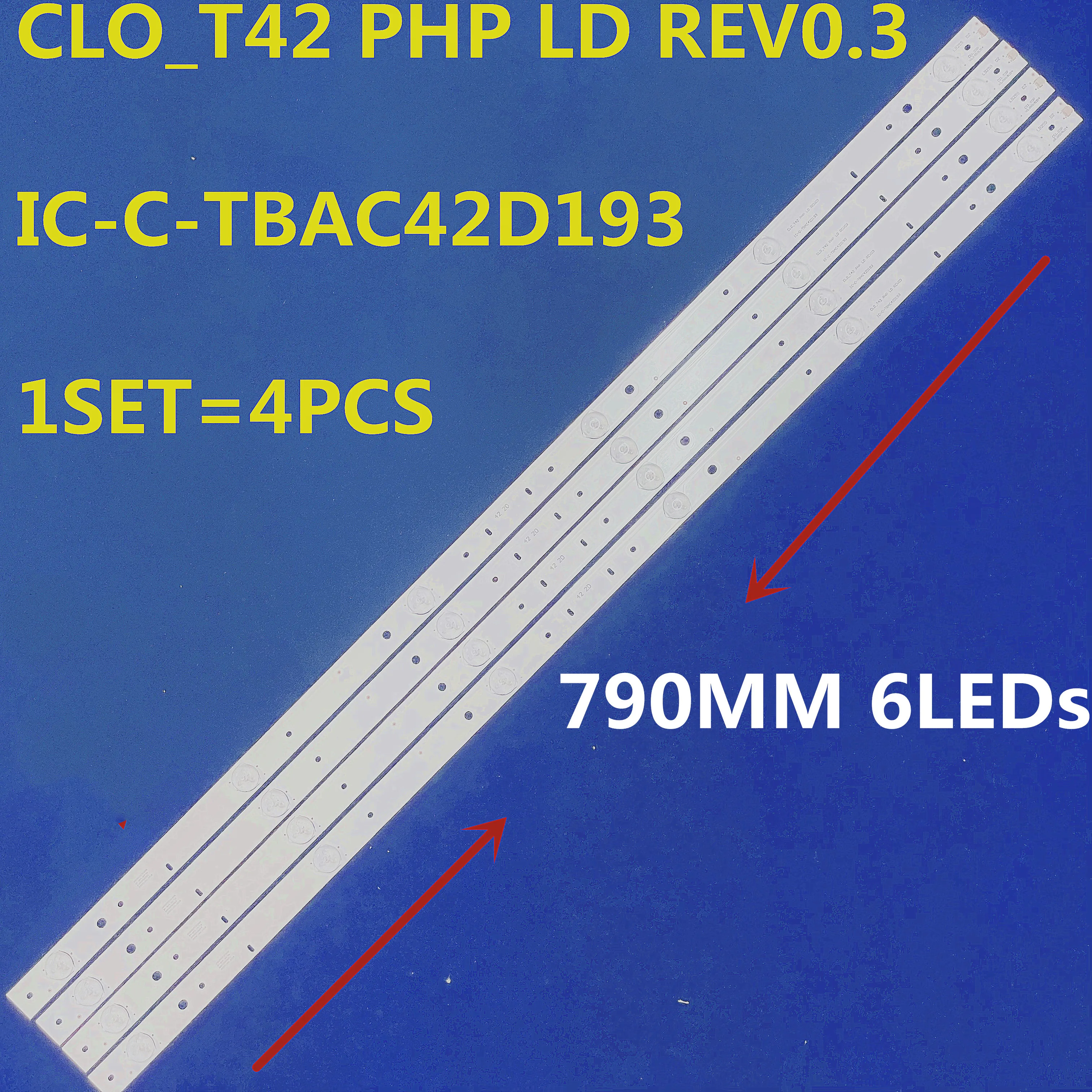 LED Backlight Strip 6 Lamp For 42'' TV IC-C-TBAC42D193 CLO_T42 PHP LD REV0.3 42PFL3188H/12 TPT420H2 6V/LED
LED Backlight Strip 6 Lamp For 42'' TV IC-C-TBAC42D193 CLO_T42 PHP LD REV0.3 42PFL3188H/12 TPT420H2 6V/LED