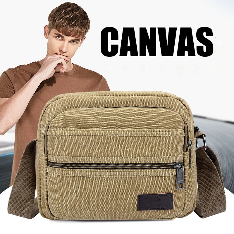 Men's Retro Canvas Casual Shoulder Bag Multi-pocket Large-capacity Personal Pocket Messenger Bag Multi-zipper Tool Crossbody Bag
Men's Retro Canvas Casual Shoulder Bag Multi-pocket Large-capacity Personal Pocket Messenger Bag Multi-zipper Tool Crossbody Bag