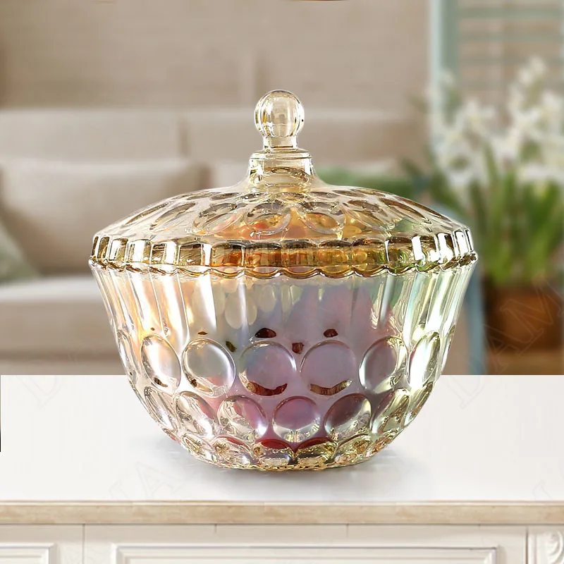 Crystal Glass Jars with Lid Nut Shape Candy Jar Cookie Tanks Sugar Pot Coffee Table Desktop Fruit Tray Home Decoration Modern
Crystal Glass Jars with Lid Nut Shape Candy Jar Cookie Tanks Sugar Pot Coffee Table Desktop Fruit Tray Home Decoration Modern