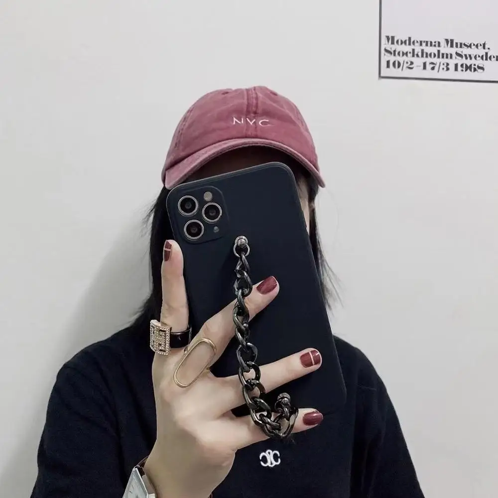 Cool Black Chain Lens Protector Phone Case For iPhone16E 15Pro 14 13 12 11 XR Xsmax 678plus SE Soft Cover Body Shell Protection
Cool Black Chain Lens Protector Phone Case For iPhone16E 15Pro 14 13 12 11 XR Xsmax 678plus SE Soft Cover Body Shell Protection