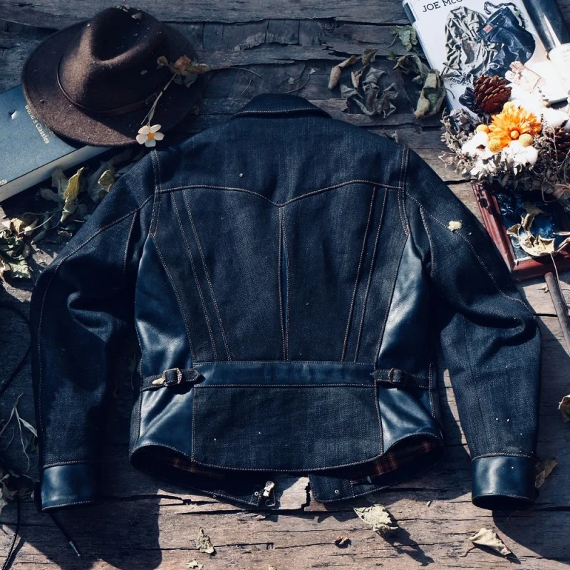 Style Japan Retro Men Denim Spliced Jacket Zipper Slim Biker Coat High Quality Autumn Winter Streetwear Casual Outerwear Male
Style Japan Retro Men Denim Spliced Jacket Zipper Slim Biker Coat High Quality Autumn Winter Streetwear Casual Outerwear Male