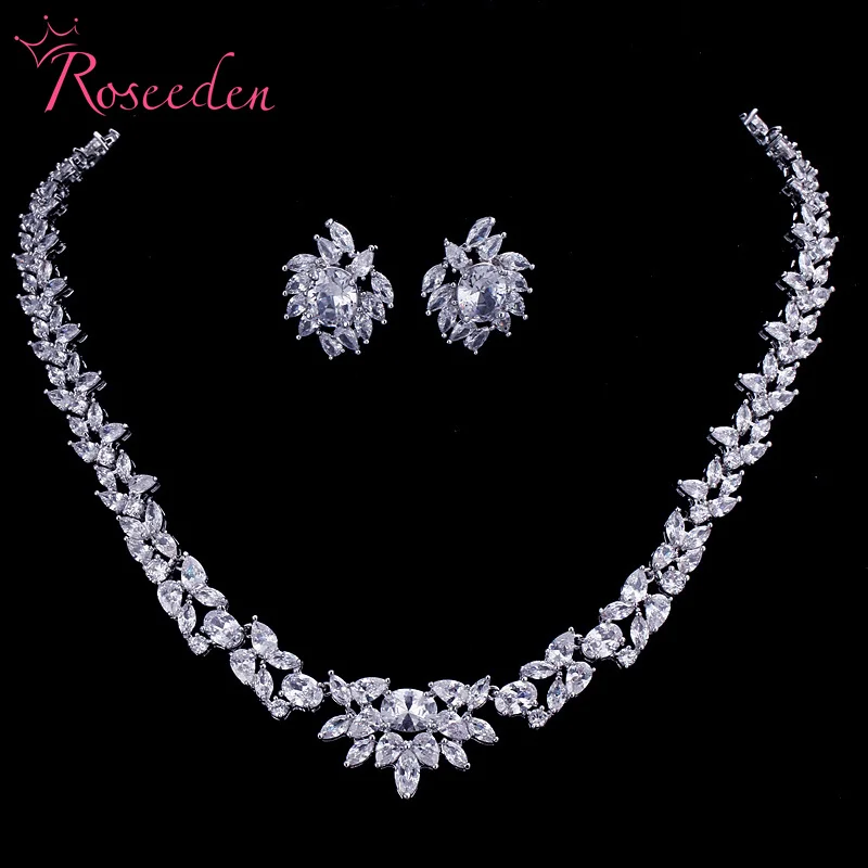 Luxury AAA Cubic Zircon 4 Colors Floral Wedding Earrings Necklace For Women Bridal Jewelry Sets Party Jewelry RE4294
Luxury AAA Cubic Zircon 4 Colors Floral Wedding Earrings Necklace For Women Bridal Jewelry Sets Party Jewelry RE4294