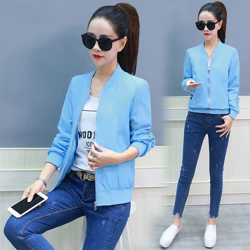 Women Jacket 2022 New Female Short Jacket Women's Zipper Small Coats Baseball UniformThin Spring Summer Coat Loose Top
Women Jacket 2022 New Female Short Jacket Women's Zipper Small Coats Baseball UniformThin Spring Summer Coat Loose Top