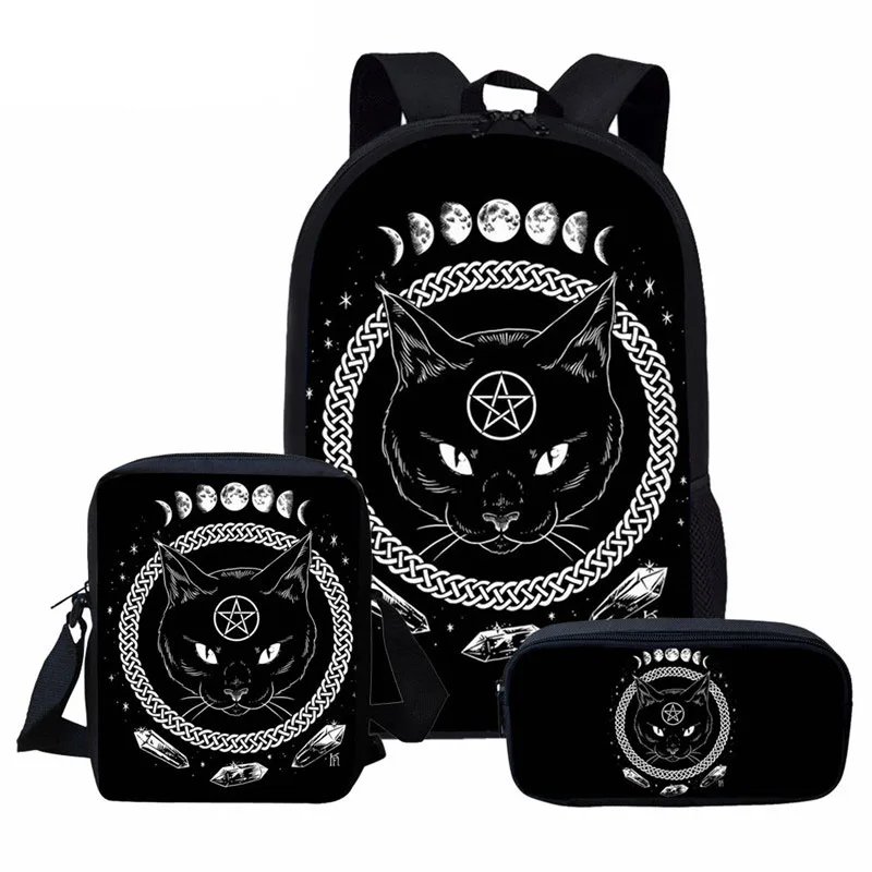 Black Cat Schoolbag Customized Print Book Bag Large Capacity for Teenager Boys Girls 3Pcs/Set School Rucksack Children Backpack
Black Cat Schoolbag Customized Print Book Bag Large Capacity for Teenager Boys Girls 3Pcs/Set School Rucksack Children Backpack