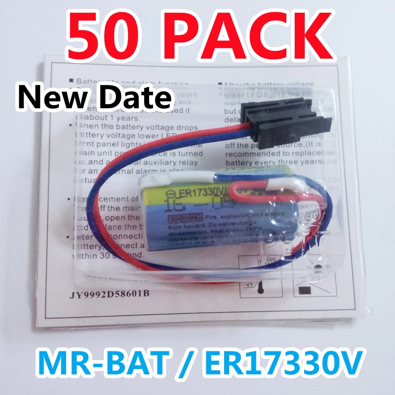 50PCS New Original ER17330V MR-BAT CNC 3.6V 1700mah PLC Lithium Battery With Plug
50PCS New Original ER17330V MR-BAT CNC 3.6V 1700mah PLC Lithium Battery With Plug