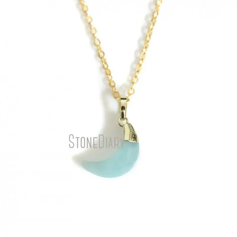 NM14617 10Pcs Pure Amazonite Chains Necklaces Gold Color Moon Cresent Necklace Outlet Jewelry 16-20 Inches
NM14617 10Pcs Pure Amazonite Chains Necklaces Gold Color Moon Cresent Necklace Outlet Jewelry 16-20 Inches