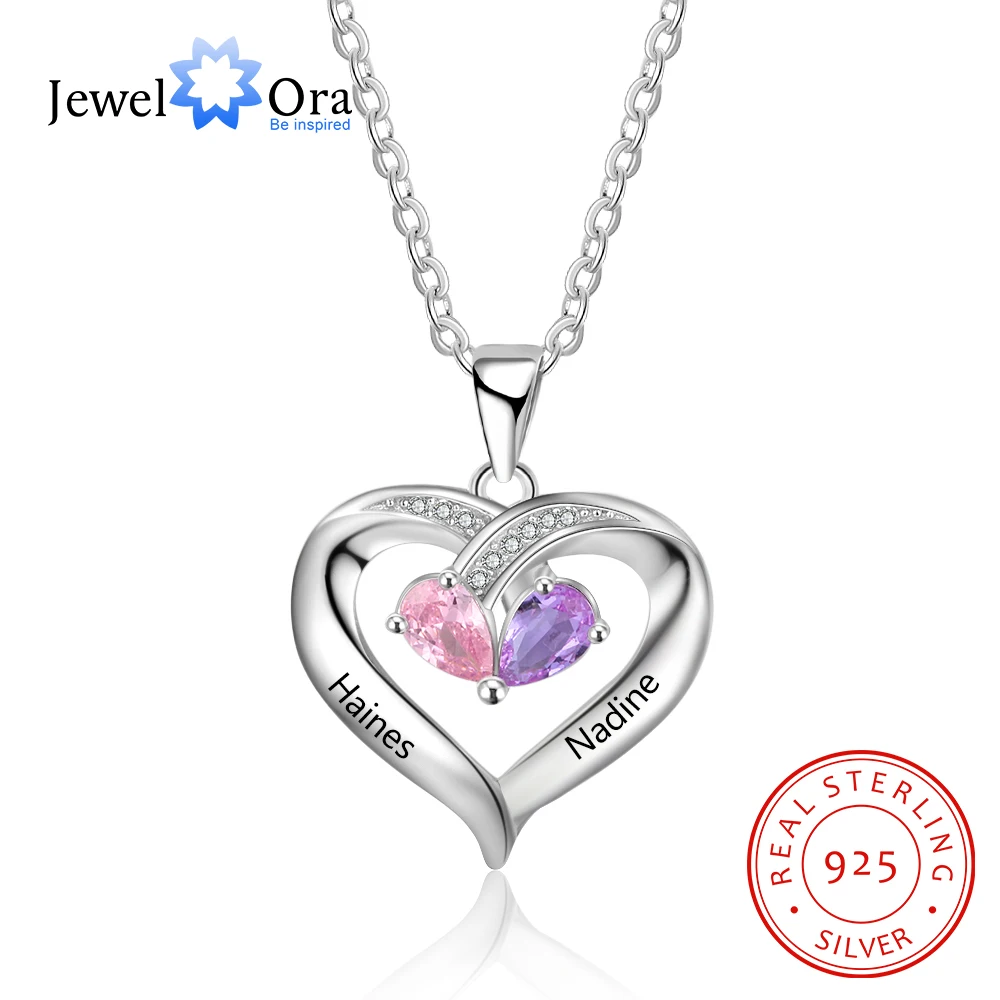 Personalized Birthstone Heart Necklace with Engraving Names 925 Sterling Silver Promise Necklace Fine Jewelry Anniversary Gifts
Personalized Birthstone Heart Necklace with Engraving Names 925 Sterling Silver Promise Necklace Fine Jewelry Anniversary Gifts