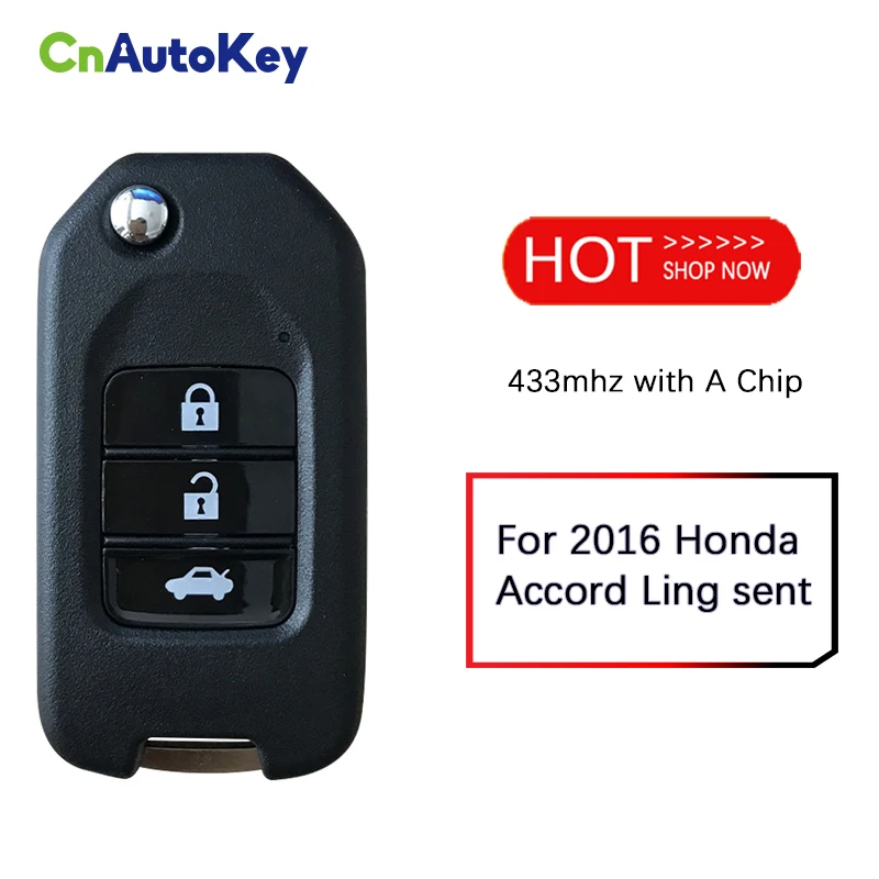 CN003074 Aftermarket For 2016 Honda Accord Ling Sent 3 Buttons Remote Car Key 433mhz With A Chip
CN003074 Aftermarket For 2016 Honda Accord Ling Sent 3 Buttons Remote Car Key 433mhz With A Chip