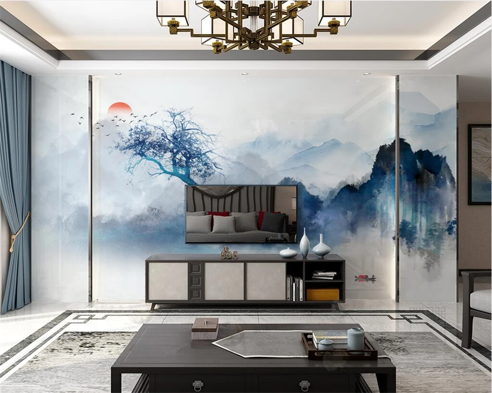 beibehang Customized modern bedroom living room decoration painting new Chinese ink landscape TV background wallpaper
beibehang Customized modern bedroom living room decoration painting new Chinese ink landscape TV background wallpaper