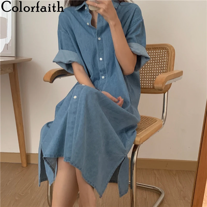 Colorfaith, новинка 2022, джинсовая рубашка с высокой талией, платье для женщин, весна-лето, платья, корейская мода, элегантные винтажные Длинные платья DR9259
Colorfaith, новинка 2022, джинсовая рубашка с высокой талией, платье для женщин, весна-лето, платья, корейская мода, элегантные винтажные Длинные платья DR9259