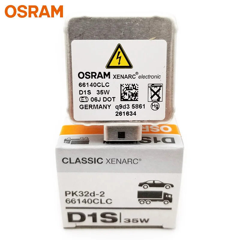 OSRAM D1S 66140CLC 12V 35W Xenon HID CLASSIC Original Car Xenon Headlight 4200K Standard White Light Auto Genuine Bulb, 1x
OSRAM D1S 66140CLC 12V 35W Xenon HID CLASSIC Original Car Xenon Headlight 4200K Standard White Light Auto Genuine Bulb, 1x