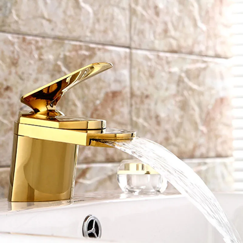 Bathroom Basin Faucets Brass Sink Mixer Tap Hot & Cold Single Handle Deck Mounted Lavatory Crane Tap Chrome/Gold Free Shipping
Bathroom Basin Faucets Brass Sink Mixer Tap Hot & Cold Single Handle Deck Mounted Lavatory Crane Tap Chrome/Gold Free Shipping