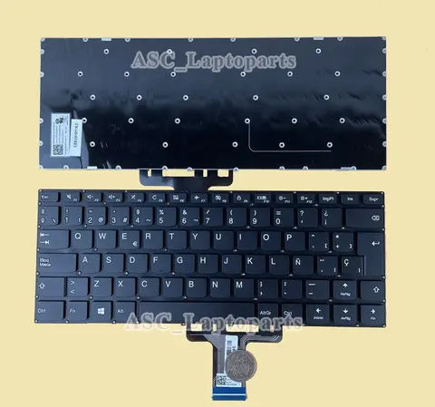 New Spanish Teclado Keyboard for Lenovo yoga 510-14AST 510-14IKB 510-14ISK Laptop Keyboard, Black without Frame, NO BACKLIT
