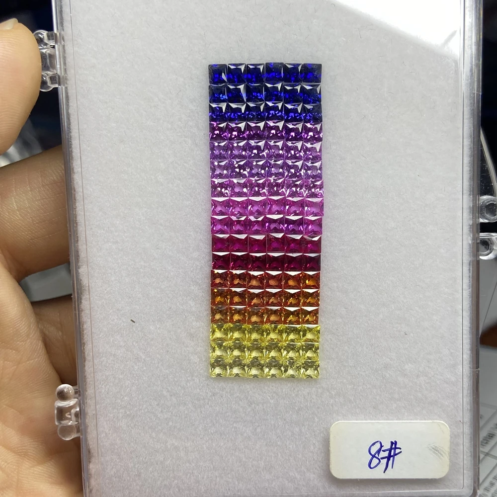 Meisidian 5A Quality 3x3mm Square Cut Fancy Color Loose Lab Sapphire Rainbow Stone
Meisidian 5A Quality 3x3mm Square Cut Fancy Color Loose Lab Sapphire Rainbow Stone