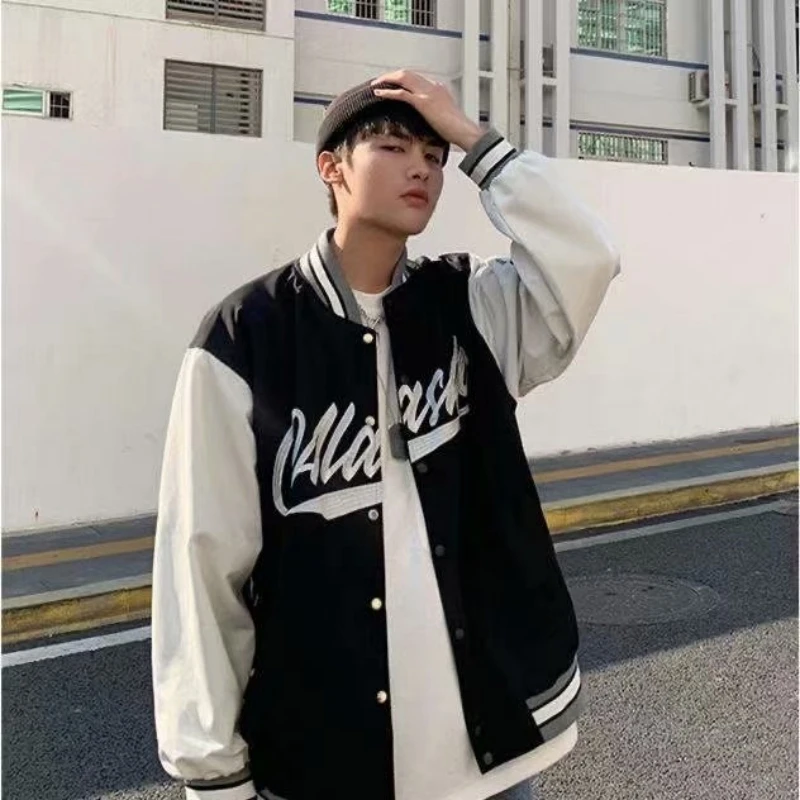 Spring American baseball uniform men's color matching loose tooling jacket male student couple trend casual jacket
Spring American baseball uniform men's color matching loose tooling jacket male student couple trend casual jacket