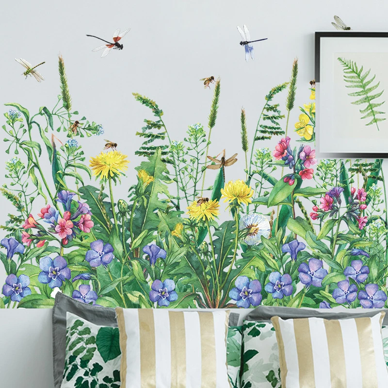 Sea of Flowers Green Grass Baseboard Wall Stickers Skirting for Balcony Living Room Mural PVC Wall Decal Art Home Decoration
Sea of Flowers Green Grass Baseboard Wall Stickers Skirting for Balcony Living Room Mural PVC Wall Decal Art Home Decoration