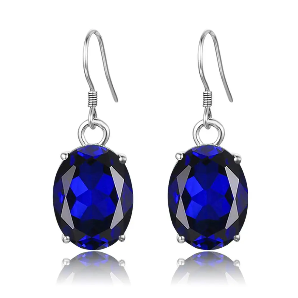 Szjinao 100% Real Silver 925 Jewelry Oval Created Blue Sapphire Drop Earrings For Women Party Fashion Gift Charms Fine Jewelry
Szjinao 100% Real Silver 925 Jewelry Oval Created Blue Sapphire Drop Earrings For Women Party Fashion Gift Charms Fine Jewelry