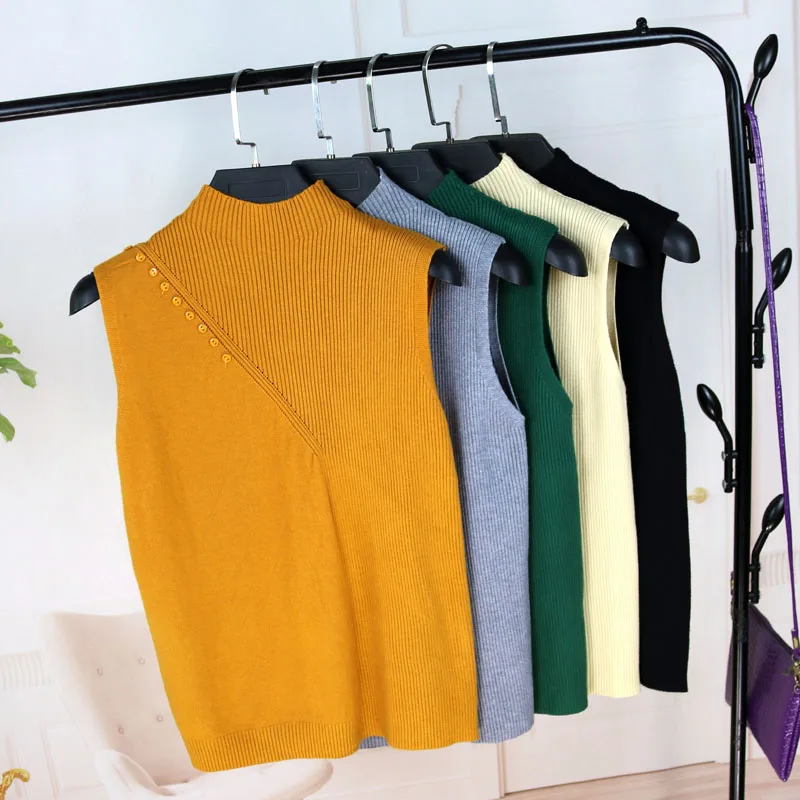 Autumn SPRING 2024 Solid Elegant Sleeveless Sweater Pullovers Womens Turtleneck Fashion Female Basic Sweater Knit Jumpers Tops
Autumn SPRING 2024 Solid Elegant Sleeveless Sweater Pullovers Womens Turtleneck Fashion Female Basic Sweater Knit Jumpers Tops