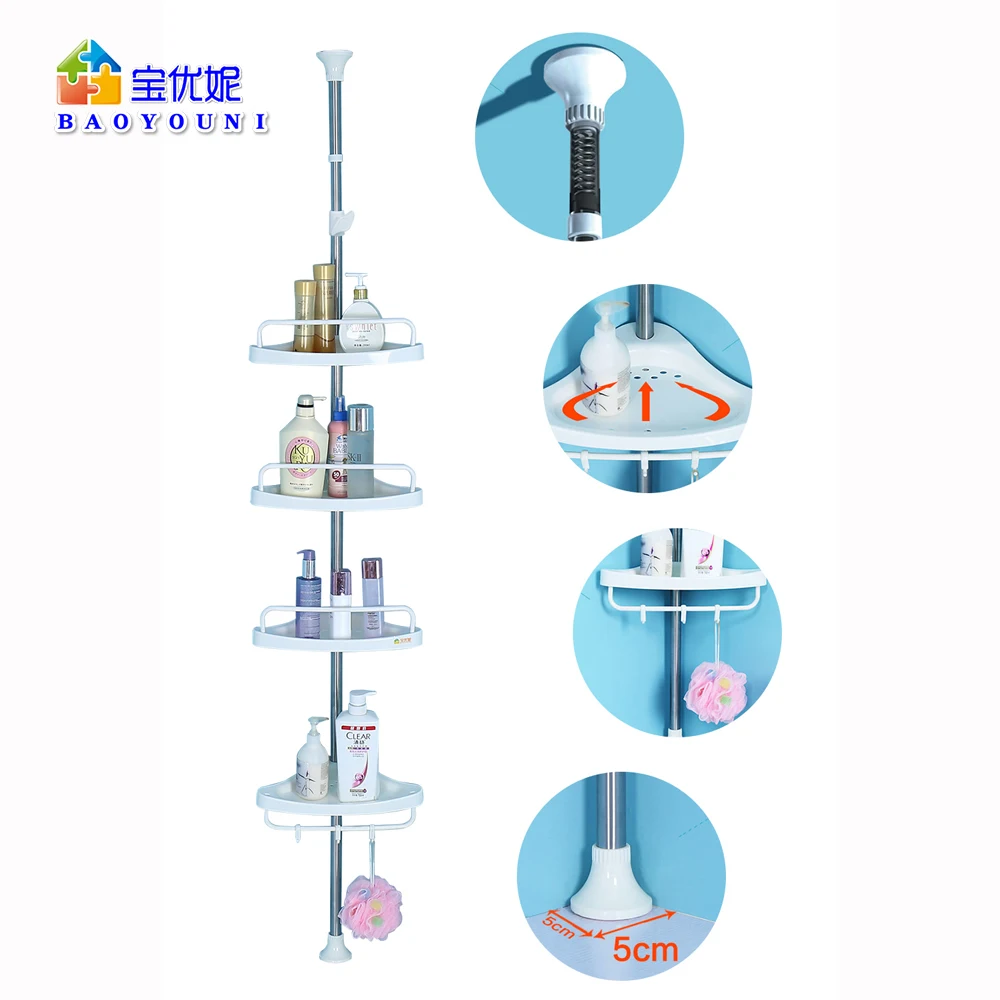 BAOYOUNI 3 4 Layers Bathroom Organizer Corner Shower Rack Telescopic Pole Caddy Storage Shelf Space Saver
BAOYOUNI 3 4 Layers Bathroom Organizer Corner Shower Rack Telescopic Pole Caddy Storage Shelf Space Saver